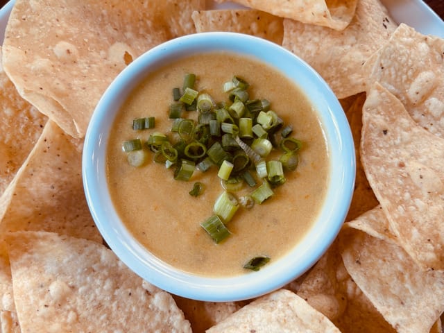Jalapeno Cheese Dip & Chips.