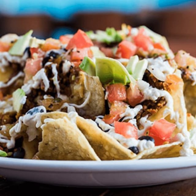 Loaded Nachos (V, GF).